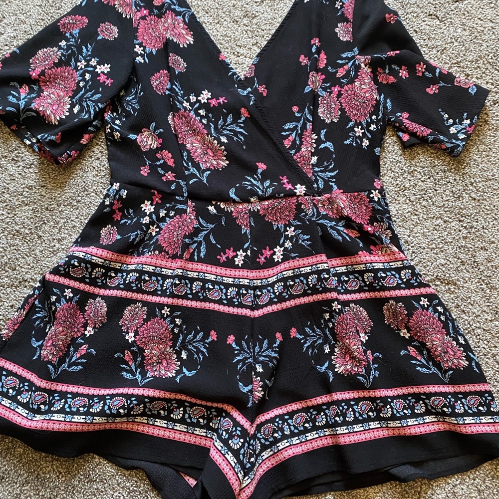 Romper with open back